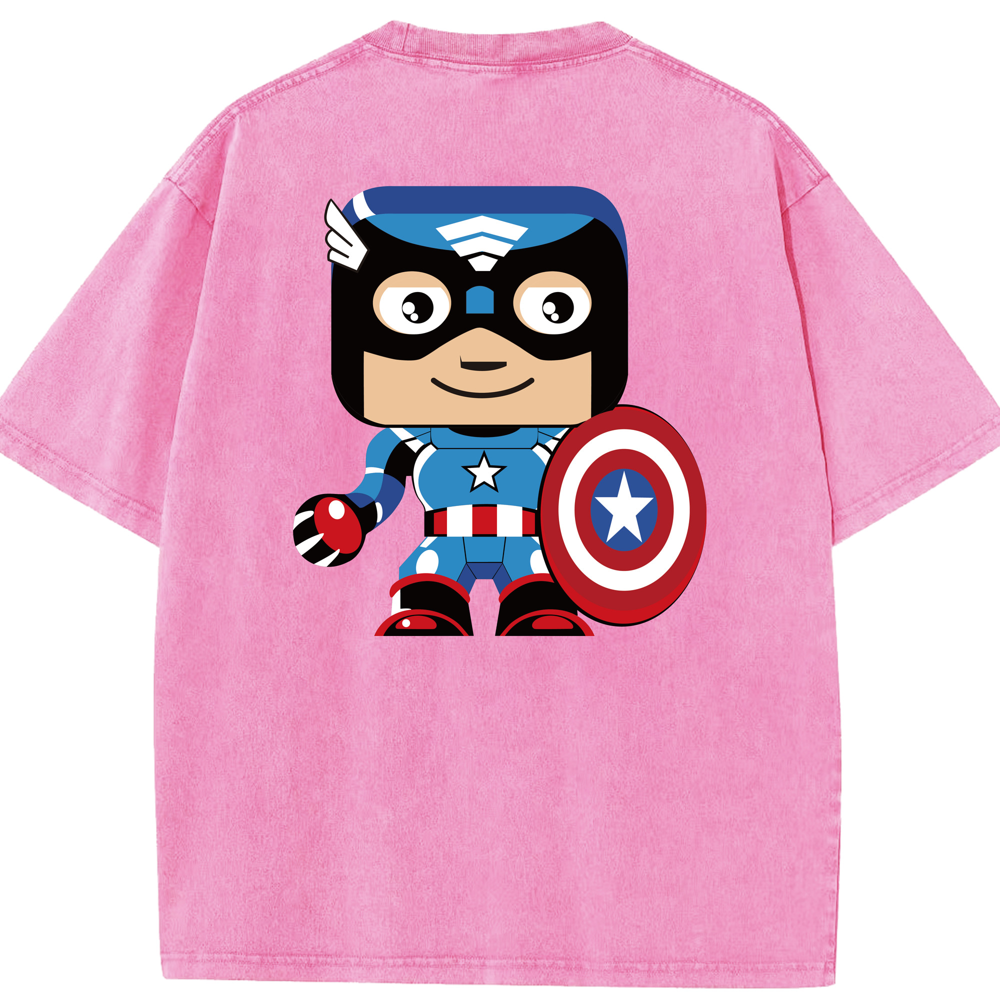 （画像用） アベンジャーズ The Avengers 綿100% ヴィンテージ風 半袖Tシャツ（背面プリント）